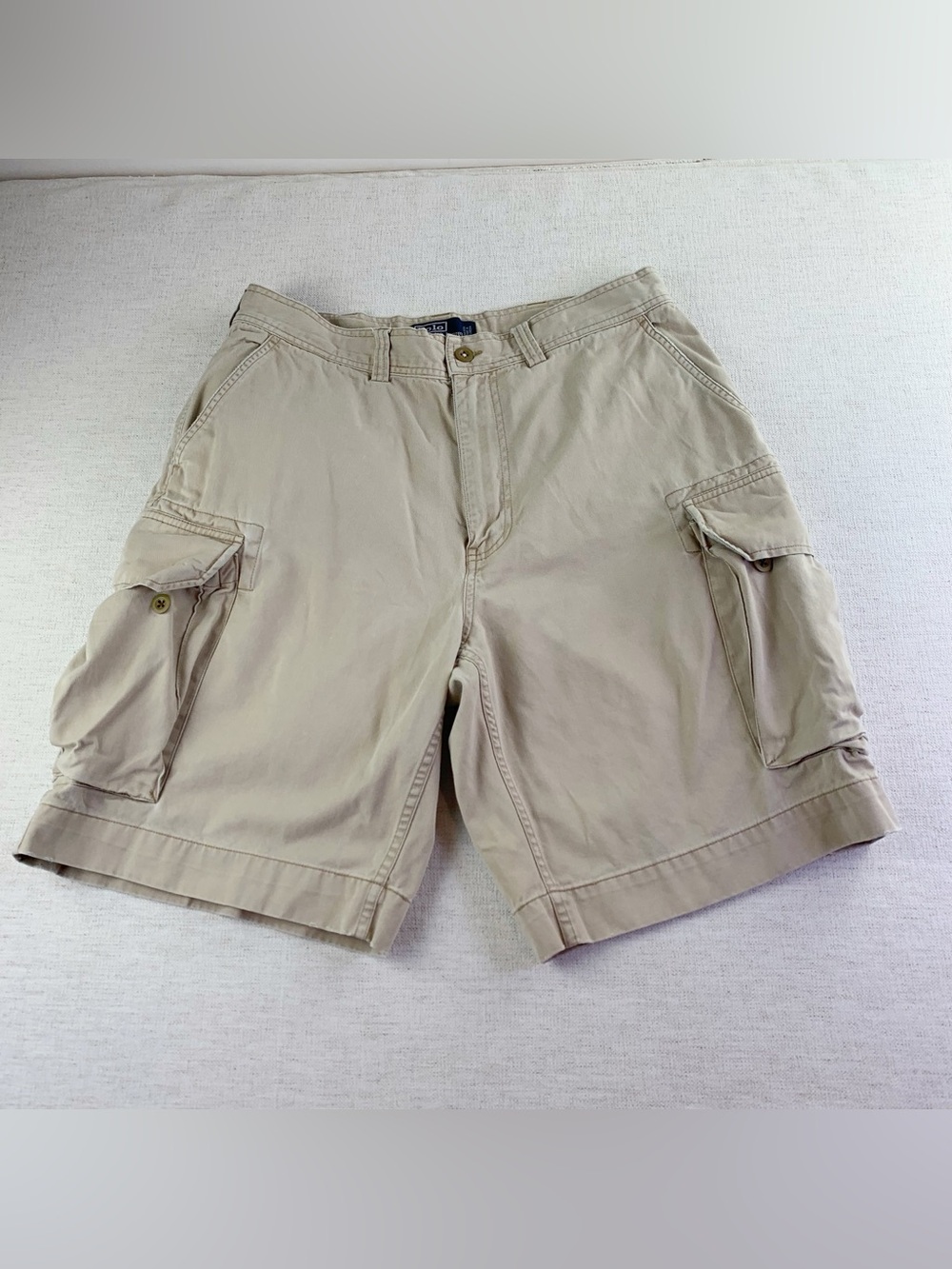 Polo Ralph Lauren men's size 34 Khaki‎ Cargo chino Shorts - Beige Twill